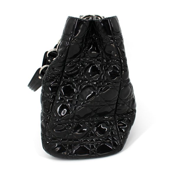 Dior Patent Cannage Dior Soft Shopping Tote Black - Picture 10 of 14